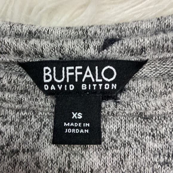 Buffalo David Bitton Gray Sweater with Star Detail with Ribbed Sleeves - Picture 4 of 6
